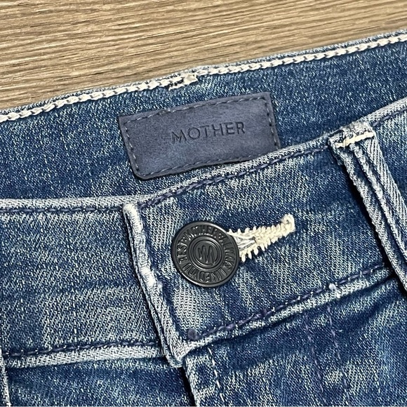 Mother Anthropologie Hustler Ankle Fray Jeans Can’t Stop Staring Sz 24 NEW. - Picture 7 of 14